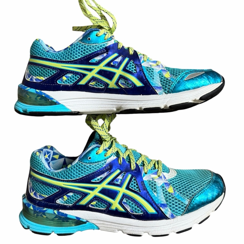 Asics Gel Noosa Tri 10 T480Q Women’s Turquoise and Lime Athletic Sneakers 8.5 - Picture 6 of 9